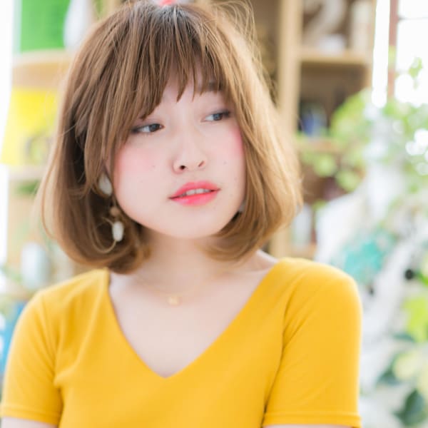 外国人風カラー★前下がりガーリーボブ