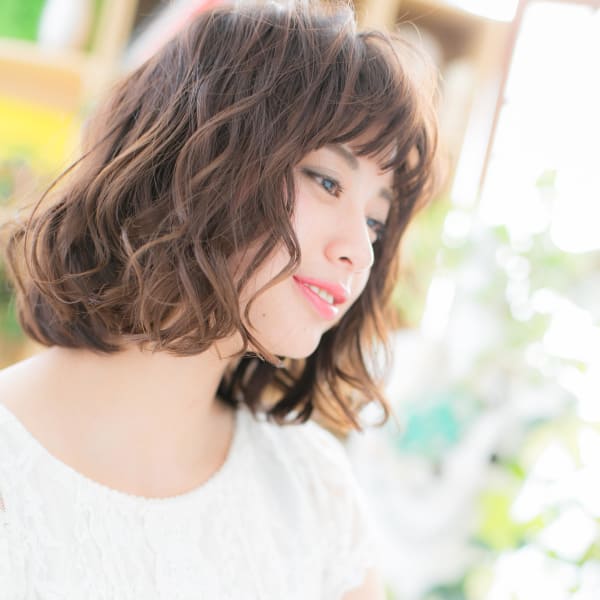 オン眉×とろみカール★アシンメトリー小顔ボブ