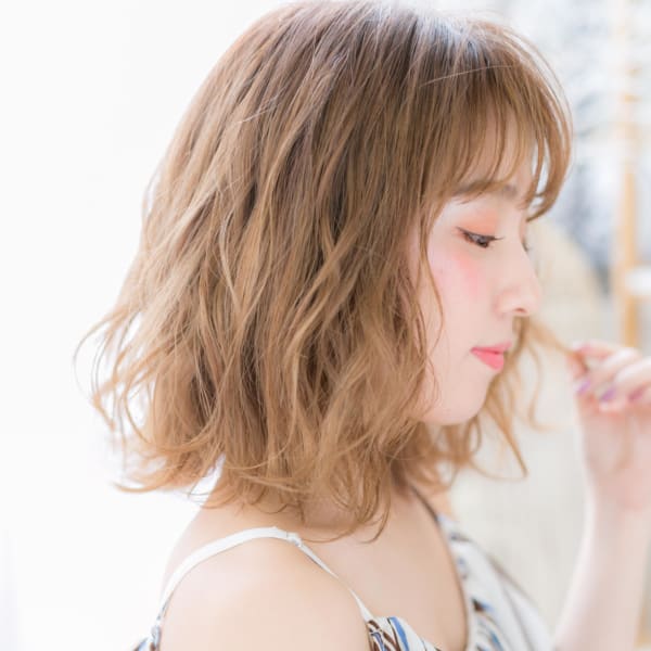 シフォンウェーブ♪外国人風小顔ボブ