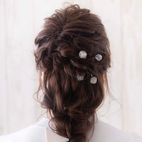 編みおろしヘア