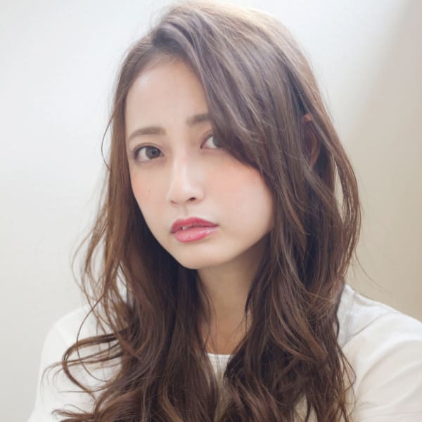 【添田】デジタルパーマでヴェールウェーブなロンググレージュ