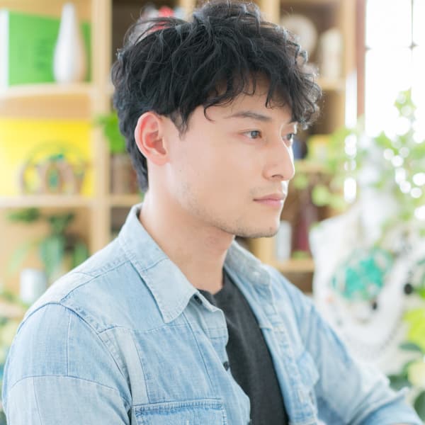 ニュアンスパーマのモテ髪ツーブロック