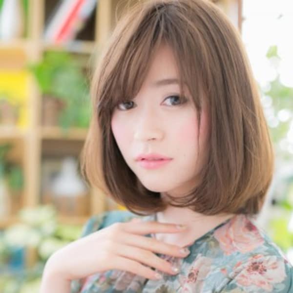 大人かわいい♪斜めバング色っぽワンカール