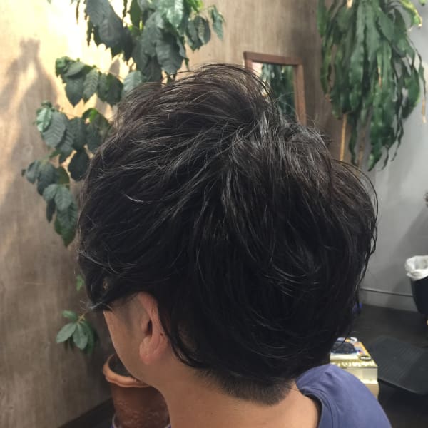 ツーブロックミディアムパーマスタイル☆|hope salon