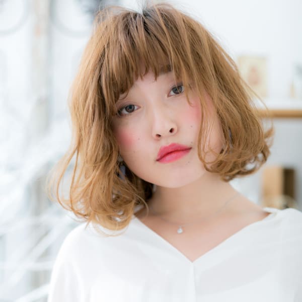 Aライン♪外国人風前下がりふわミディ