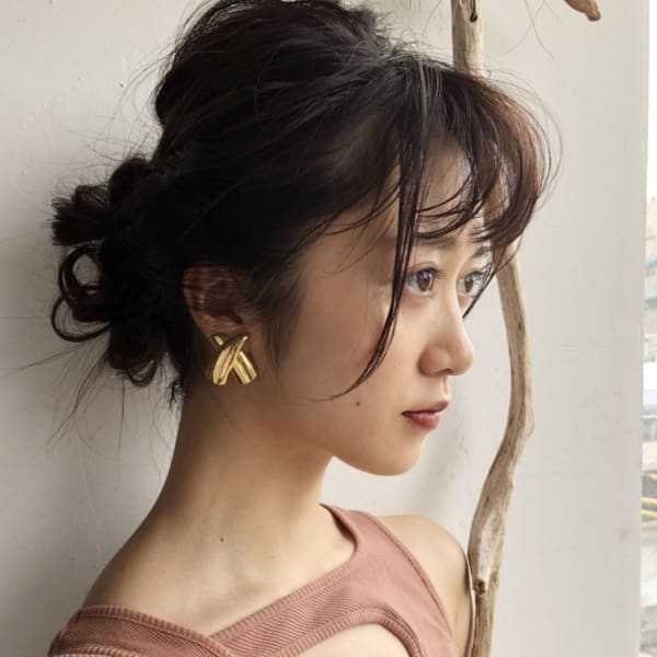 二次会にも◎カジュアル大人シニヨン【y−386】