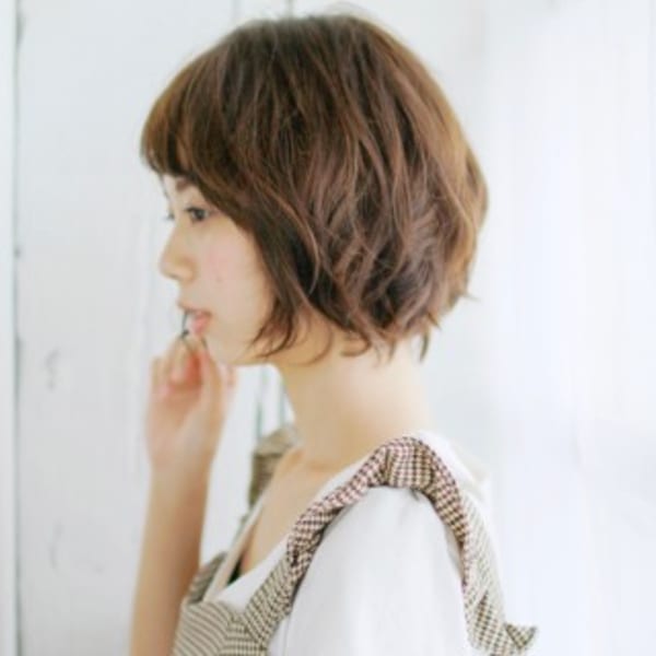 ゆる毛先のバルーンボブ