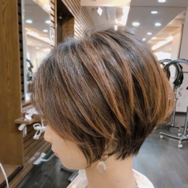 大人かわいい前下がりショート【neaf 犬塚優介】