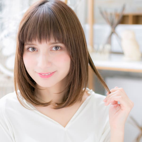 大人かわいい黒髪風ツヤロブ