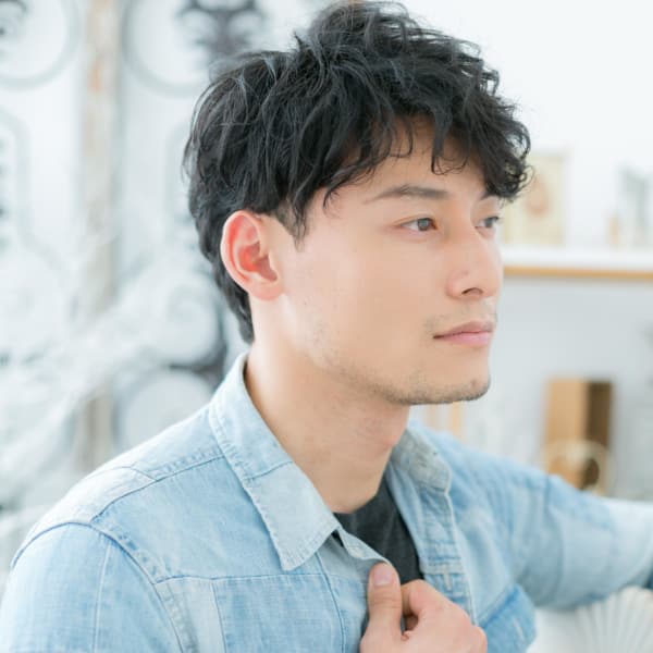 ニュアンスパーマのモテ髪ツーブロック