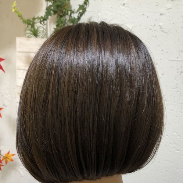 前下がりワンレングス