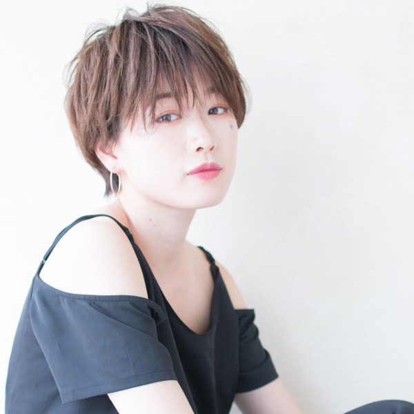 ラフなストレート簡単スタイリングショート AKI-370