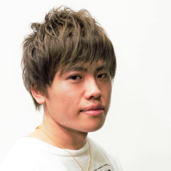 束感メンズウルフショート