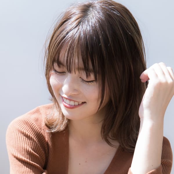 シースルーバング×ひし形レイヤーボブ