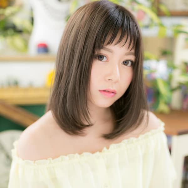 大人かわいい◎黒髪風・オン眉・ワンカール