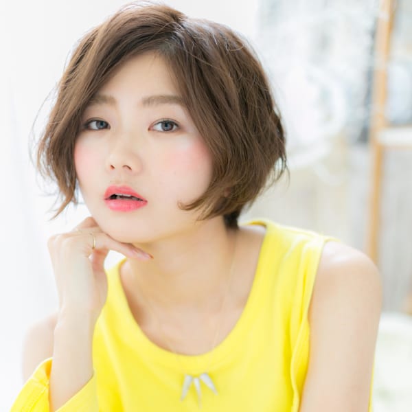 アシンメトリー★くせ毛風大人ピュアショート