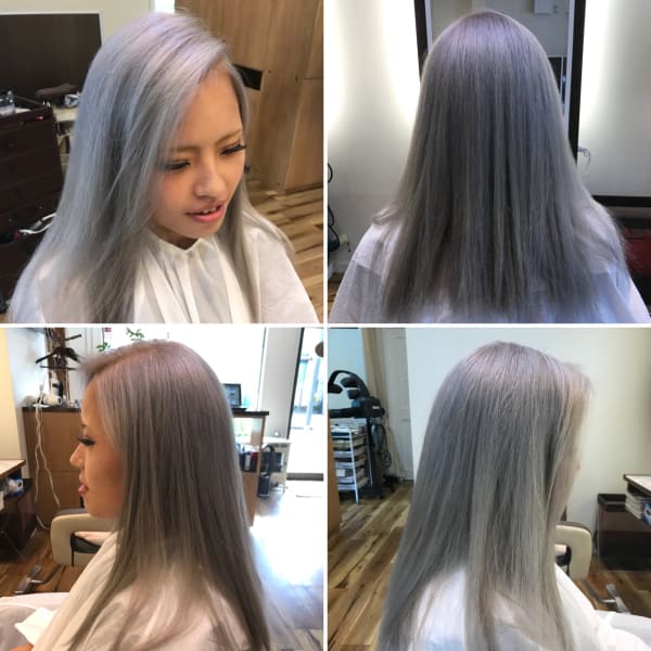 アニメ系ヘアカラー（ホワイトブリーチが必要）