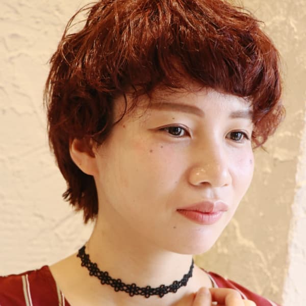 mixカール×コーラルピンク|LAMP HAIR