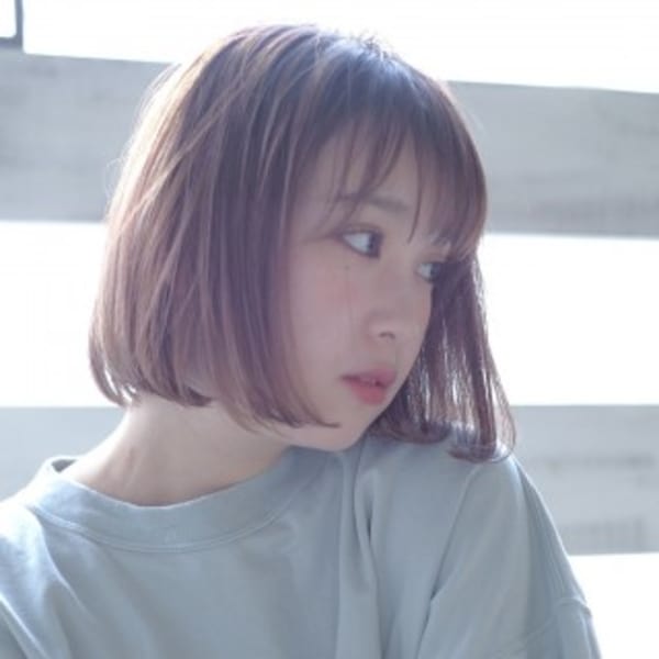 切りっぱなしボブ×シースルーバング|Hair & Make Seek 八王子店