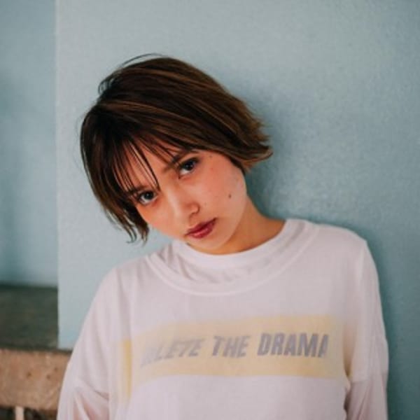 シースルーバングボブ