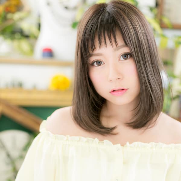 大人かわいい◎黒髪風・オン眉・ワンカール