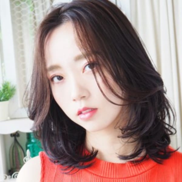 【ジュレべール松田】センターパートクール可愛い☆こなれミディ