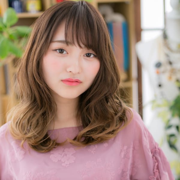 耳かけも◎外国人風♪小顔くびれカール