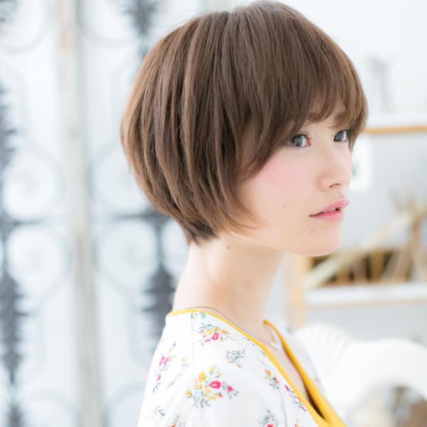 大人かわいい♪前下がりナチュラルマッシュ