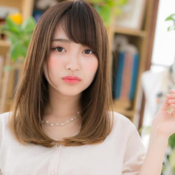 グラデカラー&斜めバング☆外国人風ワンカール