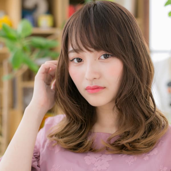 耳かけも◎外国人風♪小顔くびれカール