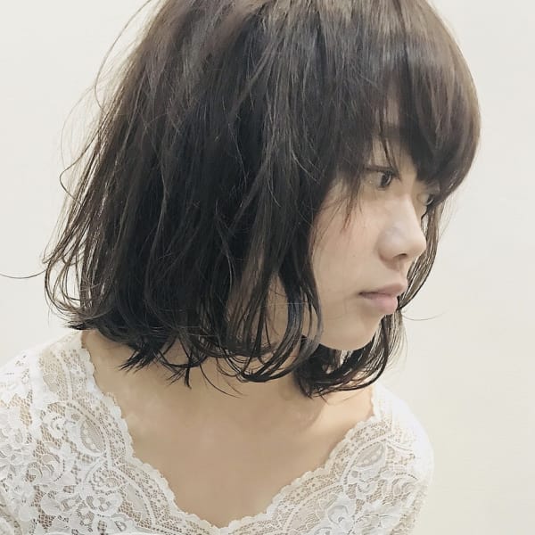 ゆるふわボブ×グレージュカラー|FRAMES hair design