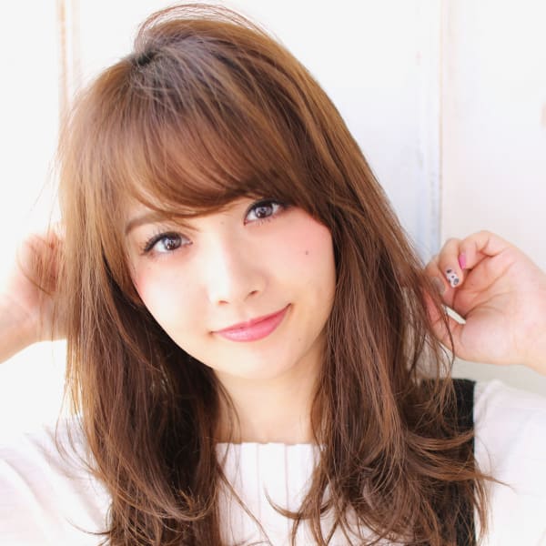 ベージュカラーニュアンスセミロング【H-642】