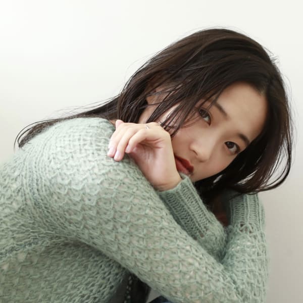 センターパート×ミディ