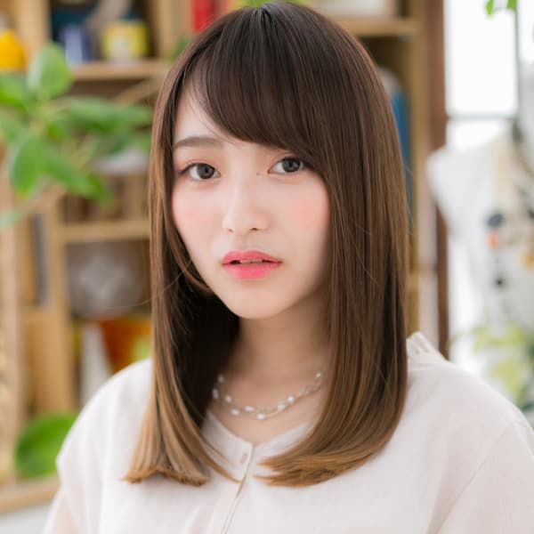 グラデカラー&斜めバング☆外国人風ワンカール