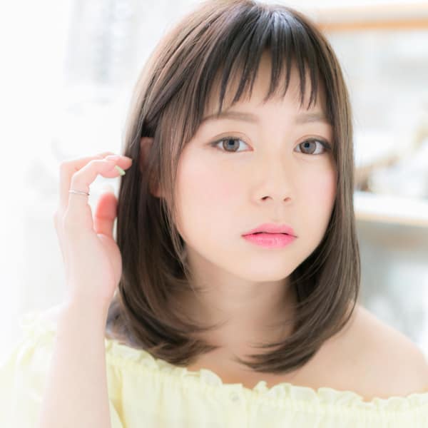 大人かわいい◎黒髪風・オン眉・ワンカール