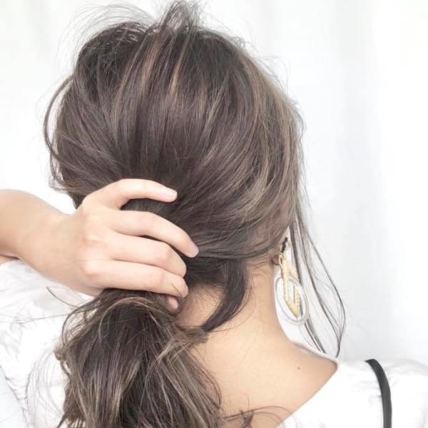 束ねてもオシャレ☆グレージュミディ