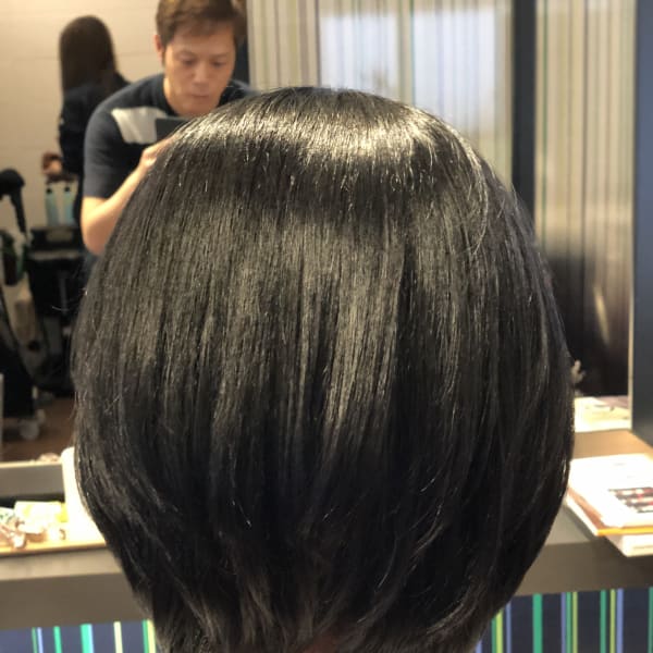【オススメ順】50代～/縮毛矯正/ミディアムの髪型・ヘアスタイル 楽天ビューティ