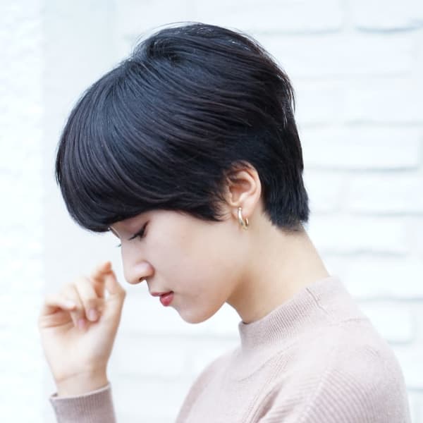 オススメ順 マッシュ 黒髪 ショートの髪型 ヘアスタイル 楽天ビューティ