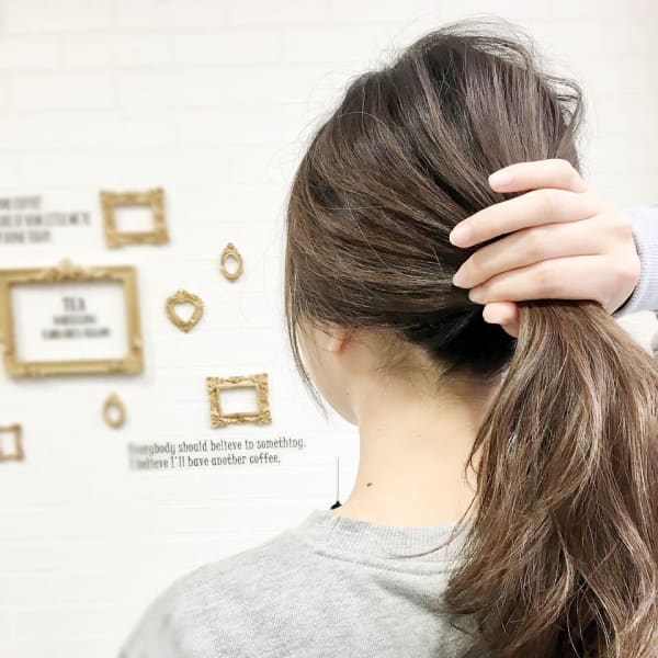 傷まない艶カラー★ホワイトシルージュ～アップアレンジ～