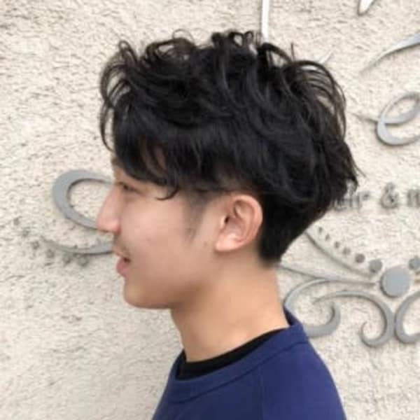 【151e 戸塚】*ワイルドアップバング+パーマスタイル*