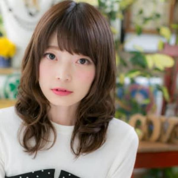 斜めバング♪モテかわくせ毛風ウェーブ