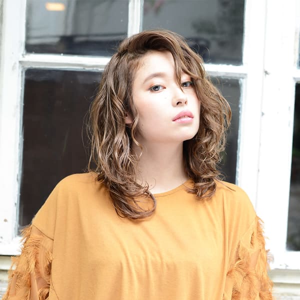 レディなひし型ウェーブミディ