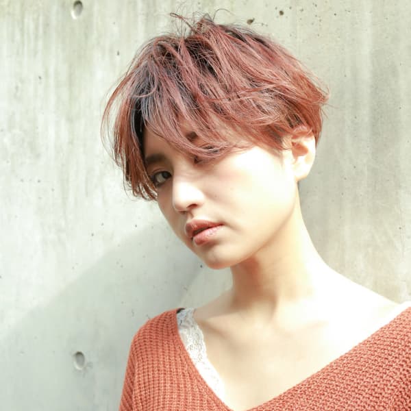 オススメ順 カラー カール イエロー オレンジ ベリーショートの髪型 ヘアスタイル 楽天ビューティ