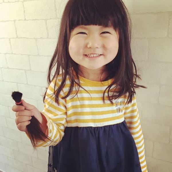 胎毛筆記念ぱっつんロング|hair studio YOU