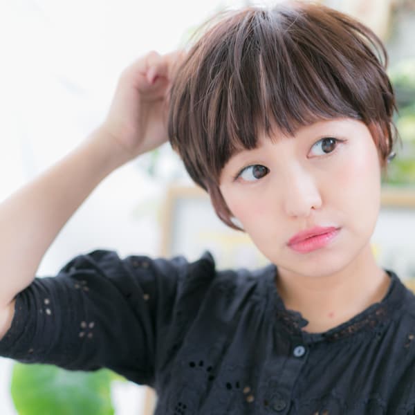 小顔マッシュで大人かわいいstyle