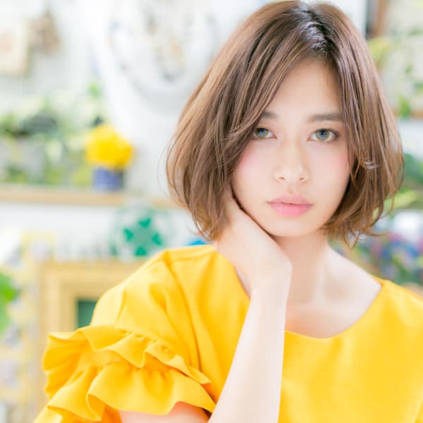 くせ毛風カール＊抜け感大人ボブ エアリーボブ