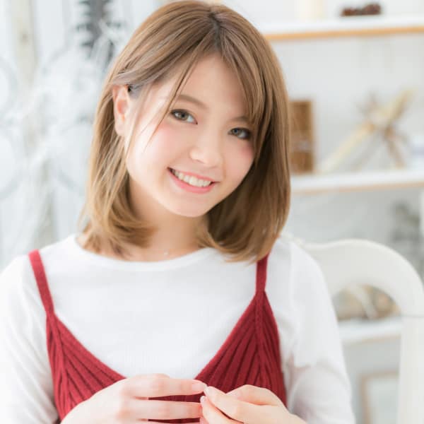 アシンメトリー×グラデカラー*大人顔セミディ スマートボブ