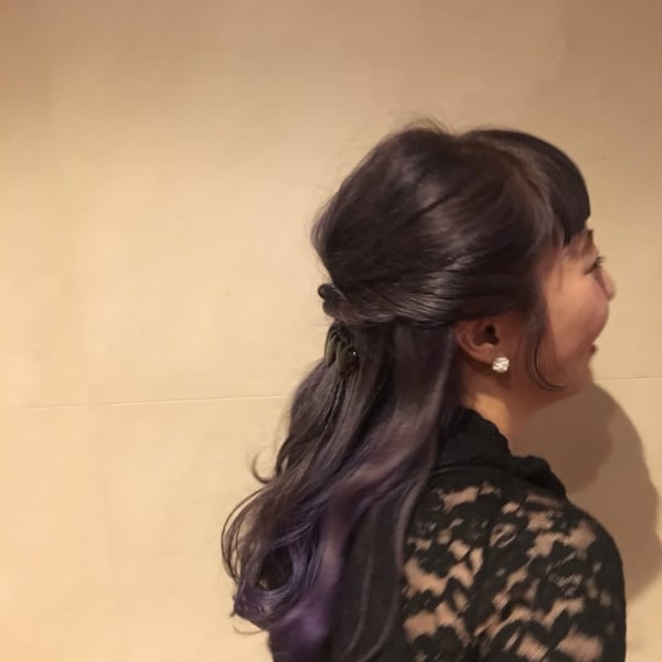 インナーカラー×卒業式フォーマルアレンジ