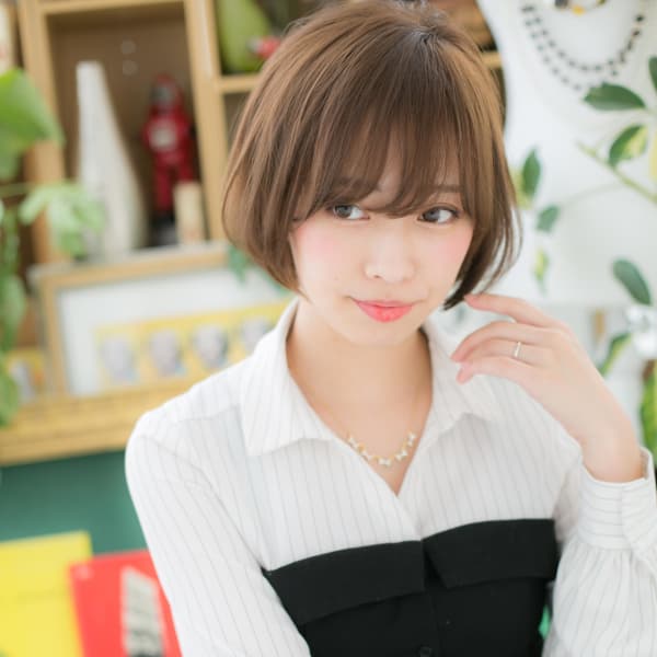 外国人風カラー★前下がりボブ ガーリーボブ