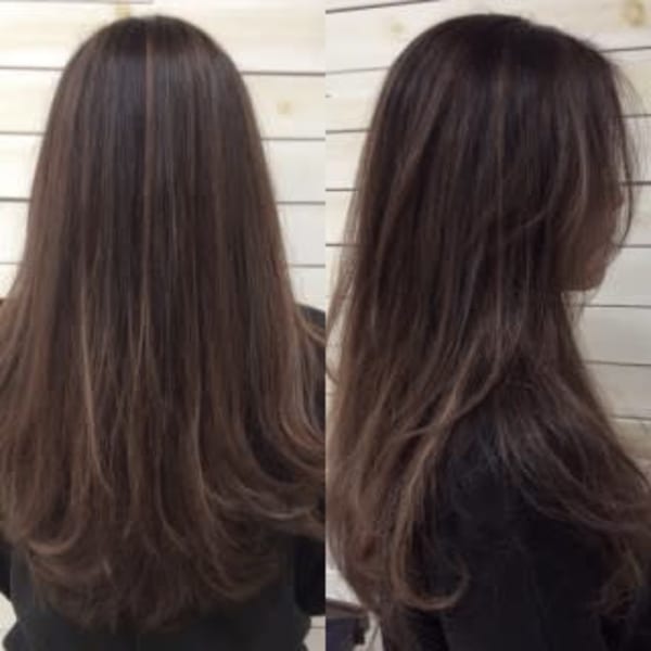 ベージュハイライトカラー